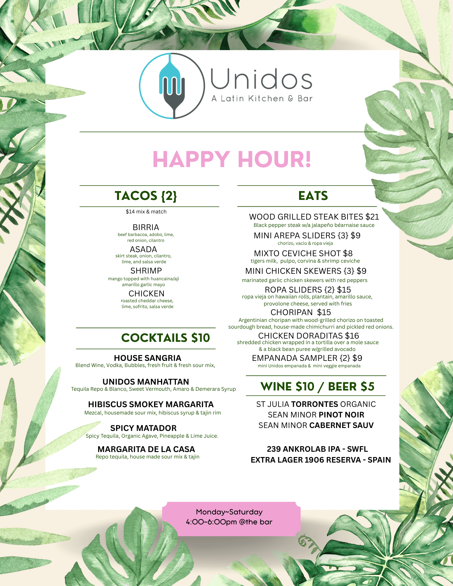 Naples Best Happy Hour Unidos